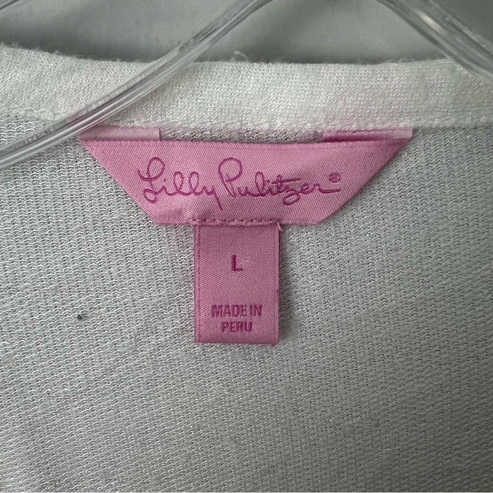 Lilly Pulitzer Waterfall White Knit Cardigan - Picture 3 of 7